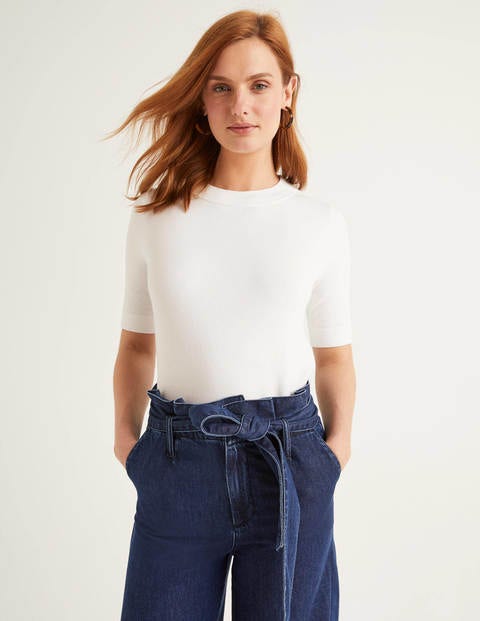 Abingdon Knitted Tee - Ivory Abingdon Knitted Tee - Ivory