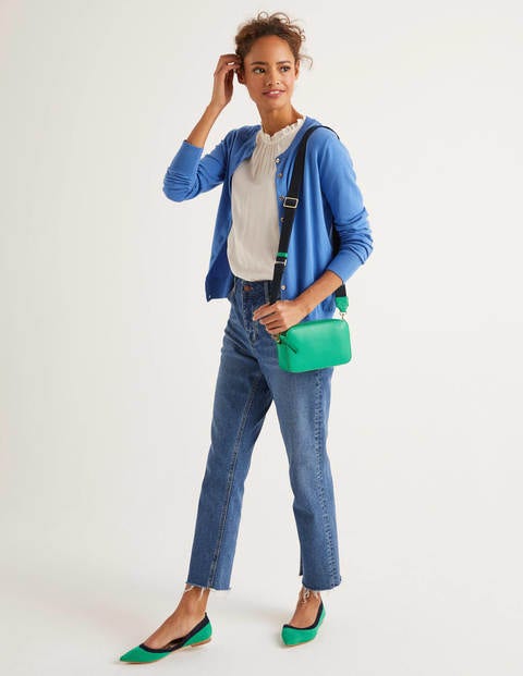 Eldon Cotton Crew Cardigan - Sky Blue Eldon Cotton Crew Cardigan - Sky Blue
