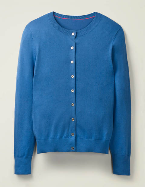 Eldon Cotton Crew Cardigan - Sky Blue Eldon Cotton Crew Cardigan - Sky Blue