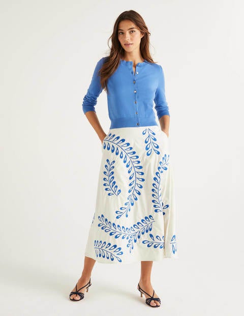 Eldon Cotton Crop Cardigan - Sky Blue Eldon Cotton Crop Cardigan - Sky Blue