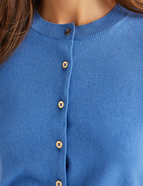Eldon Cotton Crop Cardigan - Sky Blue Eldon Cotton Crop Cardigan - Sky Blue