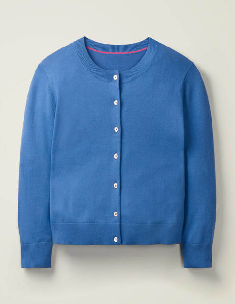 Eldon Cotton Crop Cardigan - Sky Blue Eldon Cotton Crop Cardigan - Sky Blue