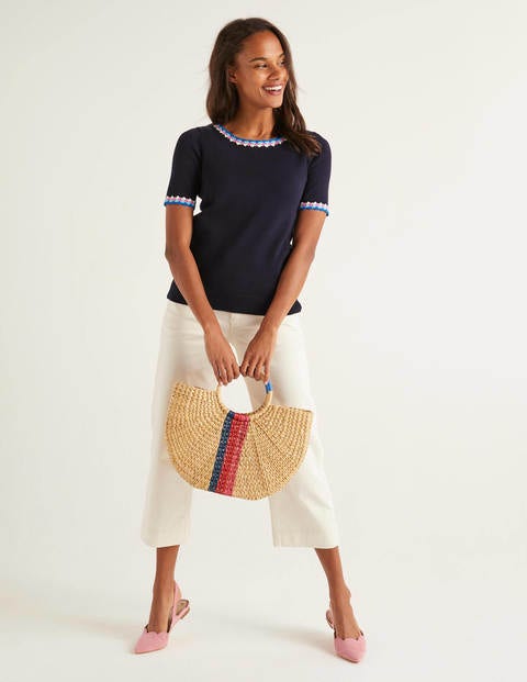 Albemarle Häkel-Baumwollshirt - Navy Albemarle Häkel-Baumwollshirt - Navy