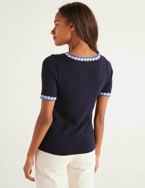 Albemarle Häkel-Baumwollshirt - Navy Albemarle Häkel-Baumwollshirt - Navy