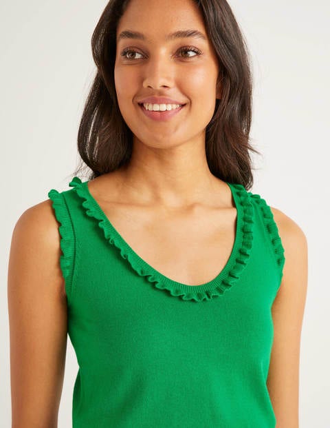 Chicester Frill Knitted Tank - Bright Green Chicester Frill Knitted Tank - Bright Green