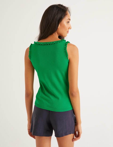 Chicester Frill Knitted Tank - Bright Green Chicester Frill Knitted Tank - Bright Green