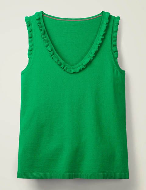 Chicester Frill Knitted Tank - Bright Green Chicester Frill Knitted Tank - Bright Green