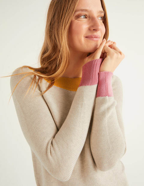 Pembroke Textured Jumper - Oatmeal Melange Pembroke Textured Jumper - Oatmeal Melange
