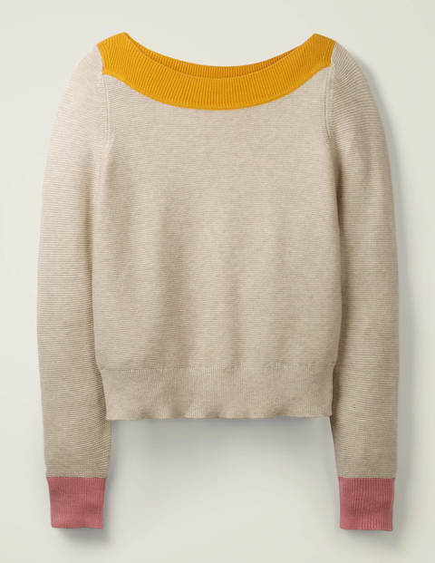 Pembroke Textured Jumper - Oatmeal Melange Pembroke Textured Jumper - Oatmeal Melange
