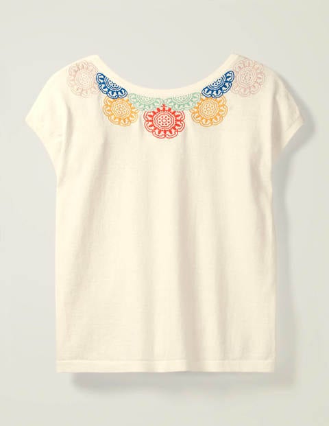 Elgin Embroidered Tee - Ivory Elgin Embroidered Tee - Ivory