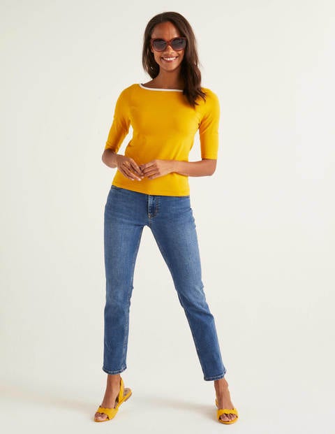 Bewdley Square Neck Sweater - Tuscan Sun Bewdley Square Neck Sweater - Tuscan Sun
