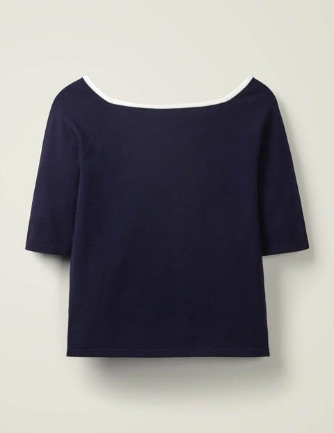 Bewdley Square Neck Jumper - Navy Bewdley Square Neck Jumper - Navy