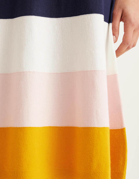 Jemima Stripe Knitted Dress - Navy Jemima Stripe Knitted Dress - Navy