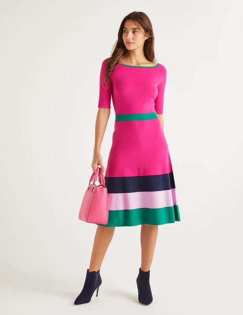 Jemima Stripe Knitted Dress - Pop Pansy Jemima Stripe Knitted Dress - Pop Pansy