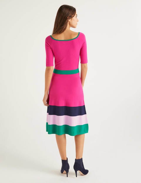 Jemima Stripe Knitted Dress - Pop Pansy Jemima Stripe Knitted Dress - Pop Pansy