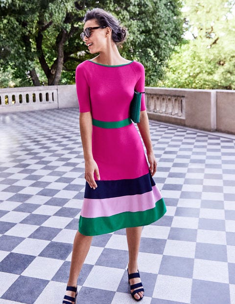 Jemima Stripe Knitted Dress - Pop Pansy Jemima Stripe Knitted Dress - Pop Pansy