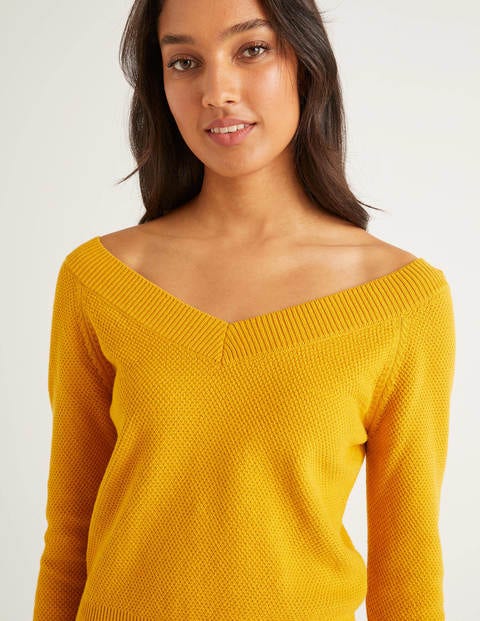 Pull Bristol texturé en coton - Soleil toscan Pull Bristol texturé en coton - Soleil toscan