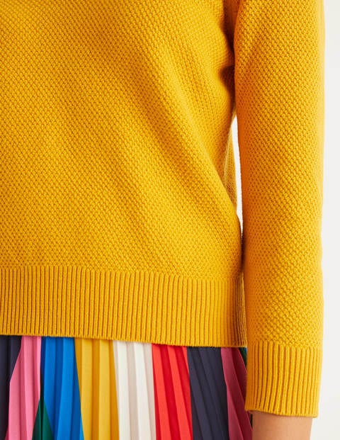 Bristol Strukturierter Baumwollpullover - Sonnengelb Bristol Strukturierter Baumwollpullover - Sonnengelb