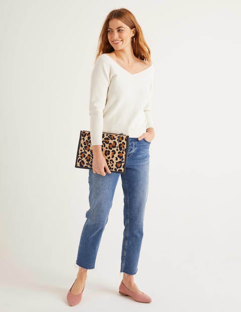 Bristol Textured Cotton Jumper - Ivory Bristol Textured Cotton Jumper - Ivory