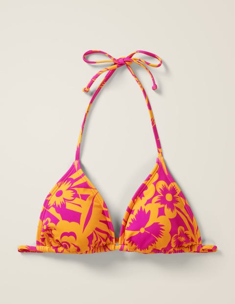 String Bikini Top - Pop Pansy, Tropical Bloom String Bikini Top - Pop Pansy, Tropical Bloom