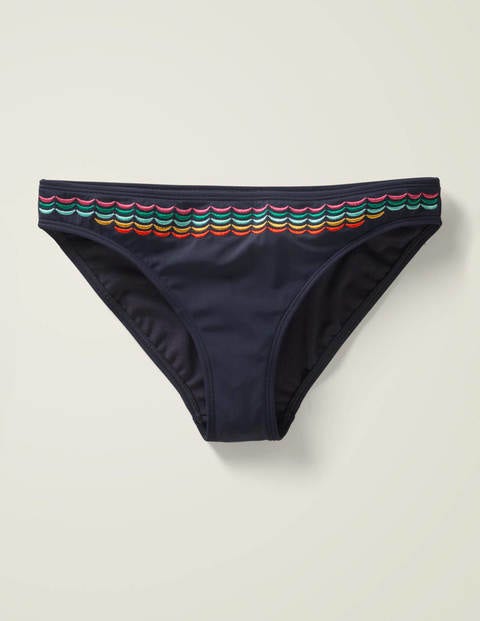 Bikini Bottoms - Navy Embroidery Bikini Bottoms - Navy Embroidery