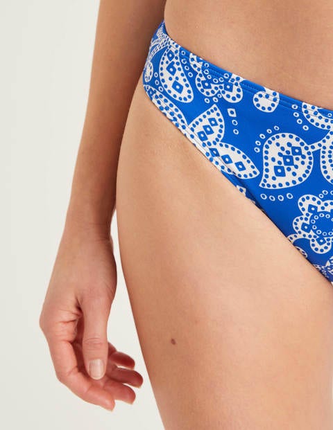 Bikini Bottoms - Bold Blue, Spotty Paisley Bikini Bottoms - Bold Blue, Spotty Paisley