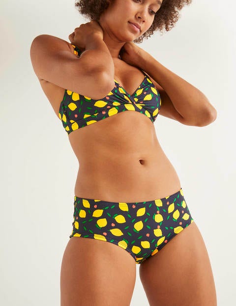 Bikini Shorts - Navy, Lemon Fruit Bikini Shorts - Navy, Lemon Fruit