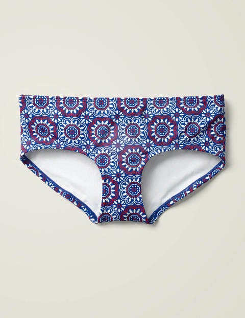 Bikini Shorts - Bold Blue Sun Tile Bikini Shorts - Bold Blue Sun Tile