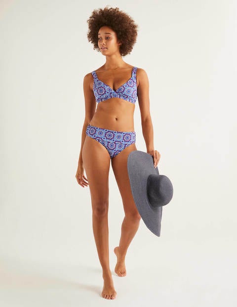 Eze Fold Over Bottoms - Bold Blue, Sun Tile Eze Fold Over Bottoms - Bold Blue, Sun Tile
