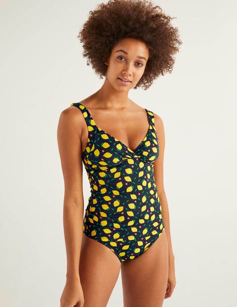 Talamanca Tankini Top - Navy, Lemon Fruit Talamanca Tankini Top - Navy, Lemon Fruit