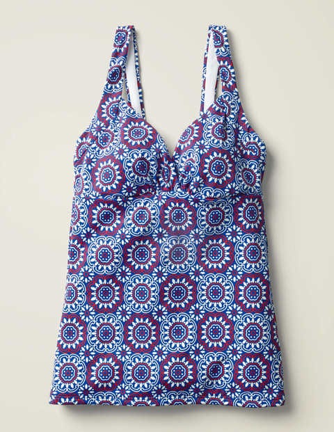 Talamanca Tankini Top - Bold Blue, Sun Tile Talamanca Tankini Top - Bold Blue, Sun Tile