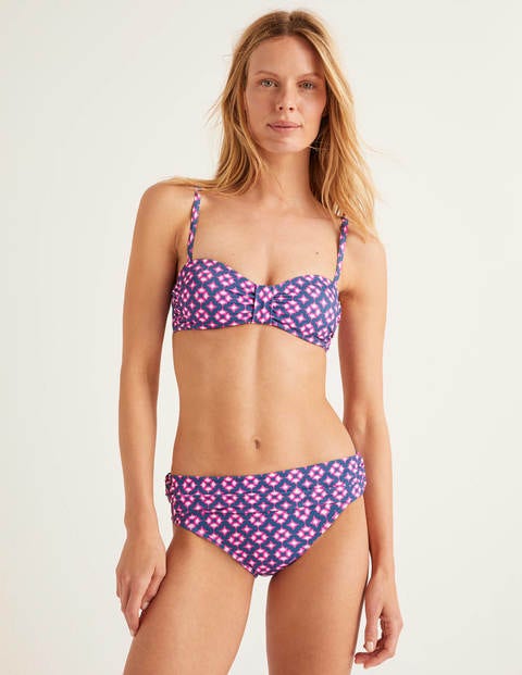 Ischia Bandeau Bikini Top - Vibrant Teal, Diamond Drop Ischia Bandeau Bikini Top - Vibrant Teal, Diamond Drop