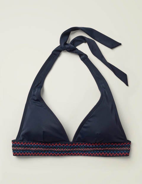 Como Bikinioberteil Mit Stickereien - Navy Como Bikinioberteil Mit Stickereien - Navy
