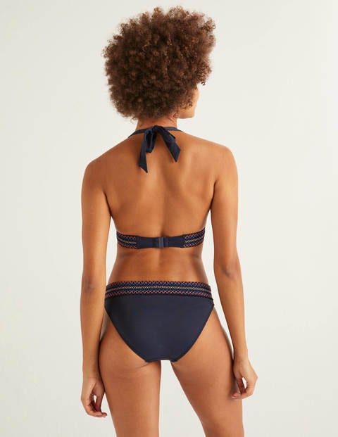 Como Bikinioberteil Mit Stickereien - Navy Como Bikinioberteil Mit Stickereien - Navy