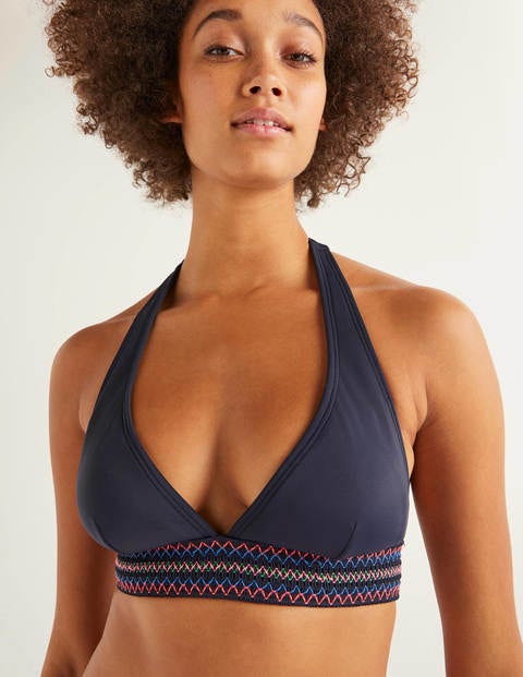 Como Bikinioberteil Mit Stickereien - Navy Como Bikinioberteil Mit Stickereien - Navy