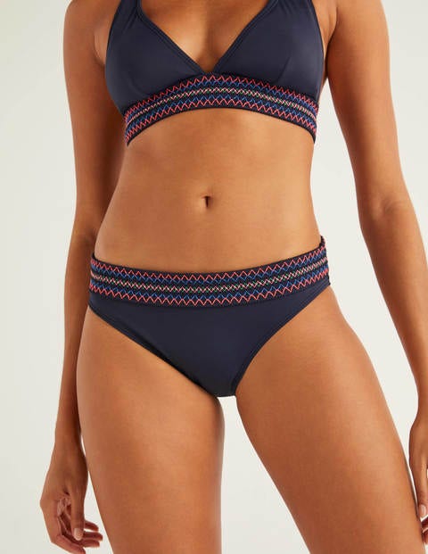 Como Embroidered Bottoms - Navy Como Embroidered Bottoms - Navy