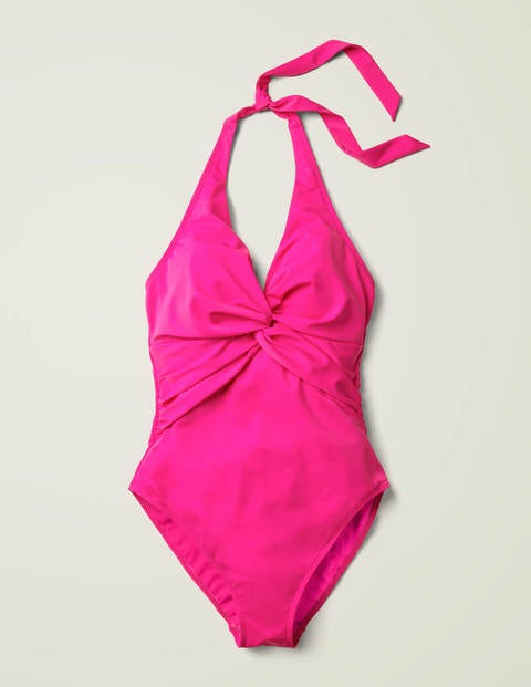 Badeanzug Mit Verdrehter Vorderseite - Magenta Badeanzug Mit Verdrehter Vorderseite - Magenta