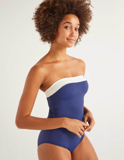 Salerno Bandeau Swimsuit - Sailor Blue Colourblock Salerno Bandeau Swimsuit - Sailor Blue Colourblock