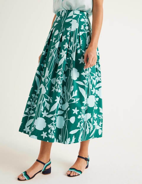 Theodora Pleated Skirt - Forest, Garden Charm Theodora Pleated Skirt - Forest, Garden Charm