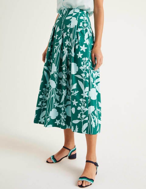 Theodora Pleated Skirt - Forest, Garden Charm Theodora Pleated Skirt - Forest, Garden Charm