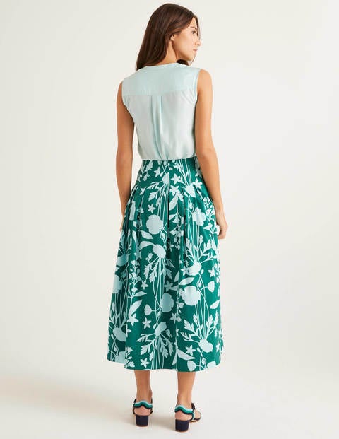 Theodora Pleated Skirt - Forest, Garden Charm Theodora Pleated Skirt - Forest, Garden Charm