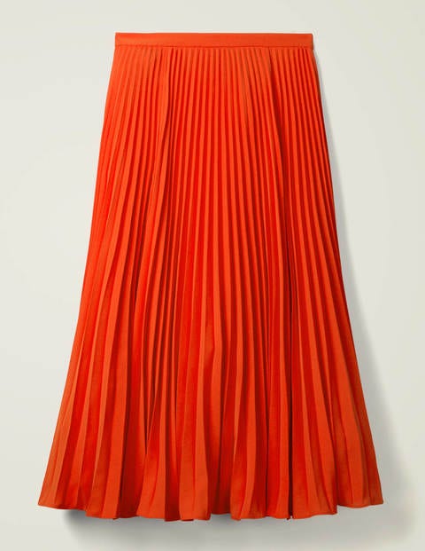 Kristen Pleated Skirt - Orange Sunset Kristen Pleated Skirt - Orange Sunset