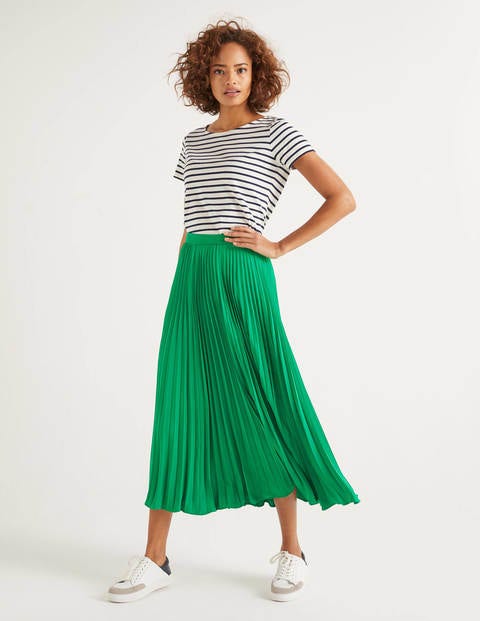 Kristen Pleated Skirt - Rich Emerald Kristen Pleated Skirt - Rich Emerald