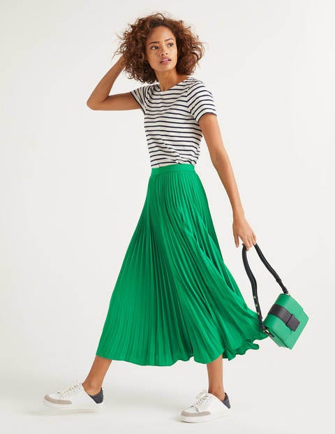Kristen Pleated Skirt - Rich Emerald Kristen Pleated Skirt - Rich Emerald