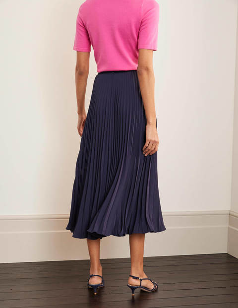 Kristen Pleated Skirt - Navy Kristen Pleated Skirt - Navy