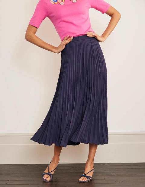 Kristen Pleated Skirt - Navy Kristen Pleated Skirt - Navy