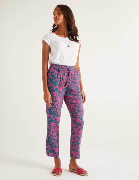 Bembridge Trousers - Vibrant Teal, Tropical Retreat Bembridge Trousers - Vibrant Teal, Tropical Retreat