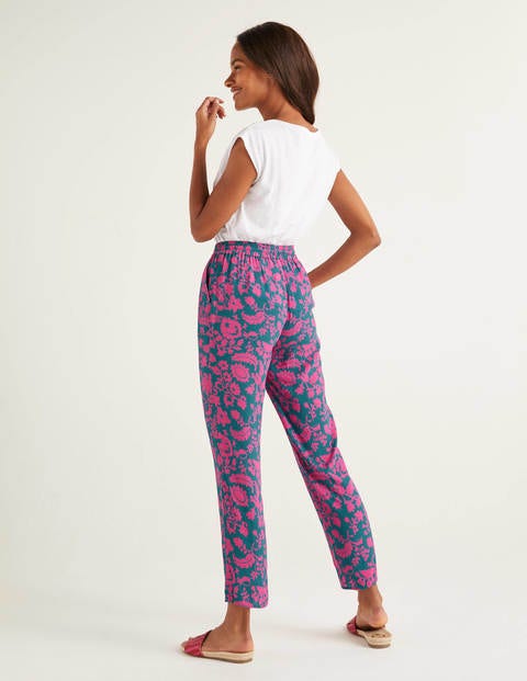 Bembridge Trousers - Vibrant Teal, Tropical Retreat Bembridge Trousers - Vibrant Teal, Tropical Retreat