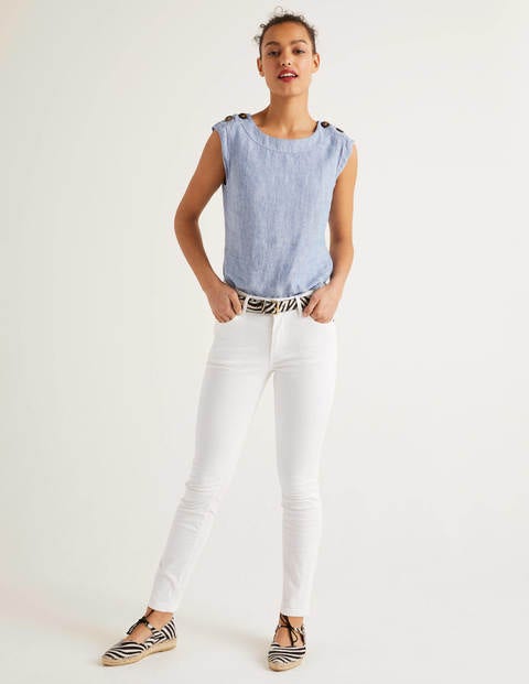 petite white skinny jeans