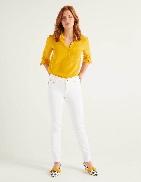 Slim Straight Jeans - White Slim Straight Jeans - White